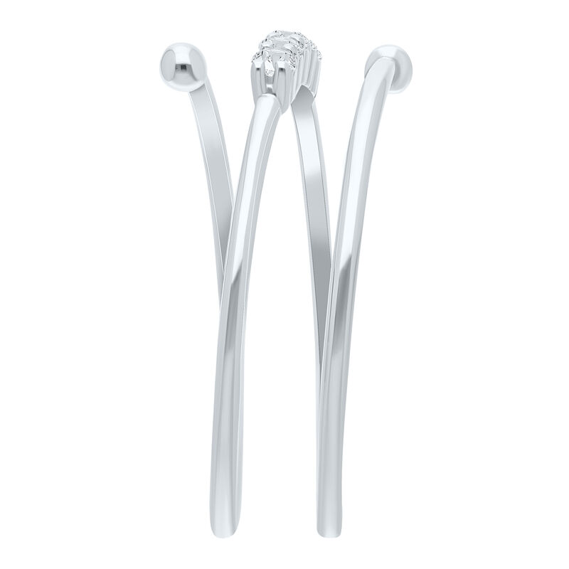 Diamond 1/10ctw. Bypass Fashion Ring in 10k White Gold image number null